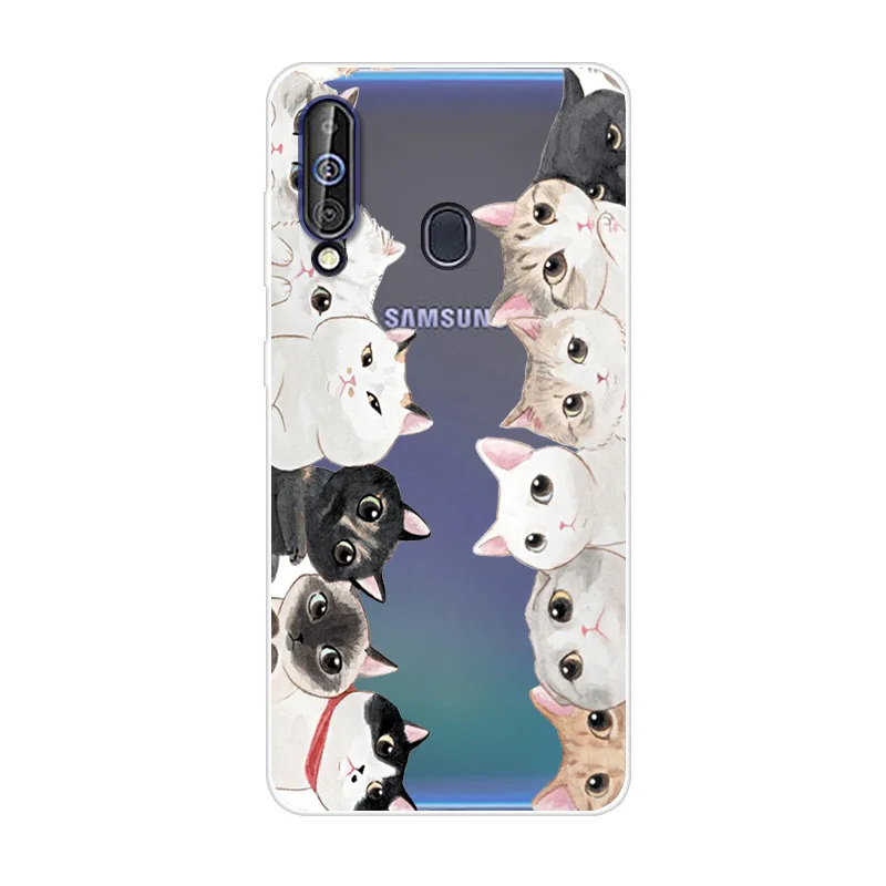 For Samsung A60 Case Cute Painted Soft TPU Clear Bumper Coque For Samsung Galaxy A60 A605 A605F A 60 Cases Silicone Phone Cover