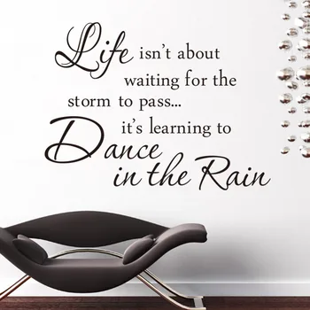 

8242* New design Life is not about to wait quote wall sticker removable waterproofing modern design home wall decal