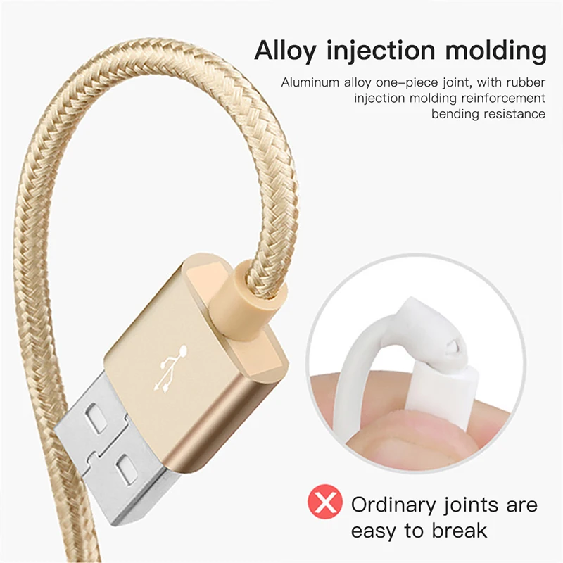 Micro USB Cable 1m 2m 3m quick charge microusb 3.0a fast charger cord for xiaomi samsung nokia android tablet mobile phone cable