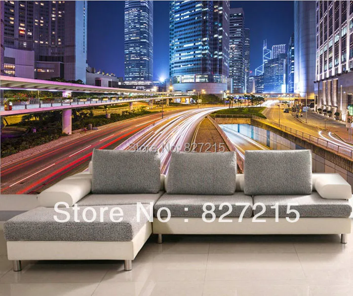 3D-0553/New Fashion Wall Decoration Material/PVC Material /Stretch Film/Beautiful Night Scene/Function as Paper/Sustainable |