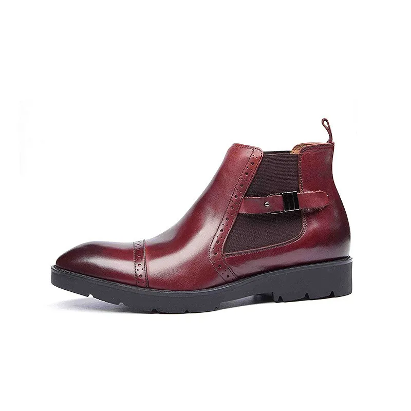 Sólida Casuales Botas Lujo Tamaño wine Hombres Red 37 Calidad Retro Homens 44 Slip Plus On Alta Zapatos Italiano Business Invierno De Hombre Black qt0PxzTw