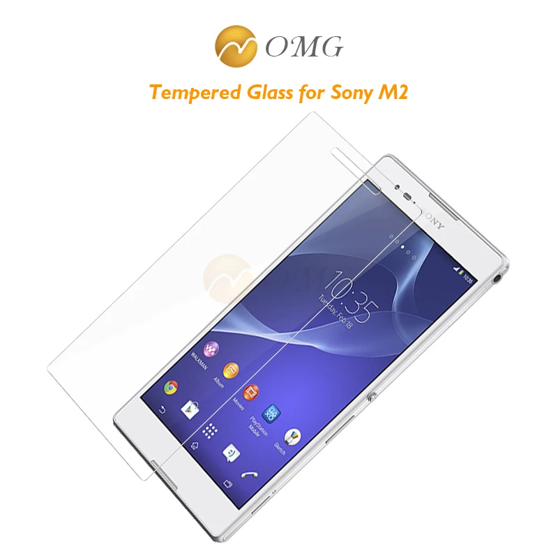 

For Sony M2 2.5D 0.3mm 9H Premium Tempered Glass For Sony Xperia M2 With strong package Screen Anti Shatter Protector Film M 2