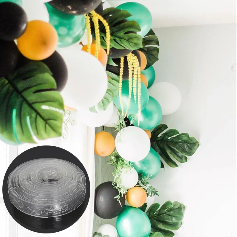 

KAMMIZAD 1pc balloons chain 410 Holes PVC Rubber 5 meter/L 1.3cm/W Wedding Happy Birthday Party Christmas balloon Decorations