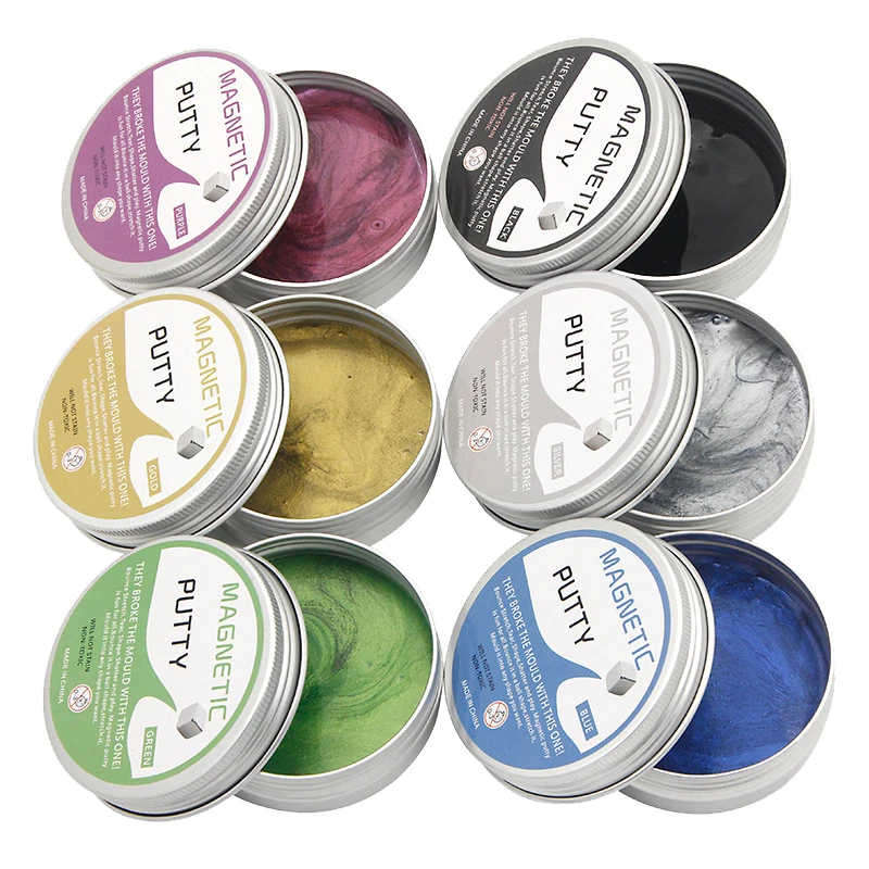 DIY Stress Relief Playdough Toy Magnetic Slime Polymer Clay Intelligent Rubber Magnet Plasticine Mud Magic Hand Putty Kids Gift DIY Stress Relief Playdough Toy Magnetic Slime Polymer Clay Intelligent Rubber Magnet Plasticine Mud Magic Hand Putty Kids Gift