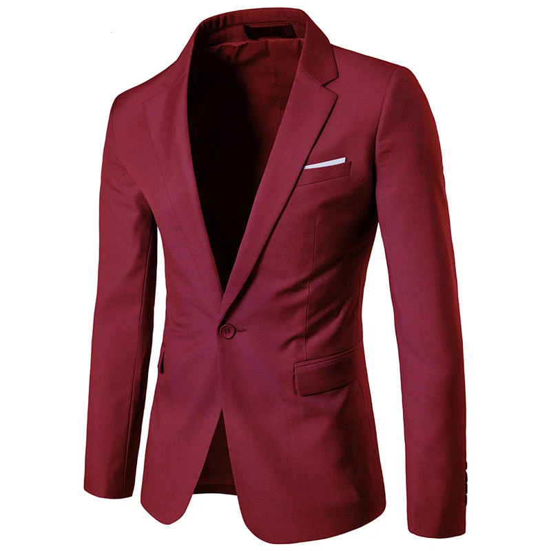 Good Price for  9 Colors / 2019 Men's Fashion Boutique Solid Color Formal Business Suit Jacket / Groom and Groomsme