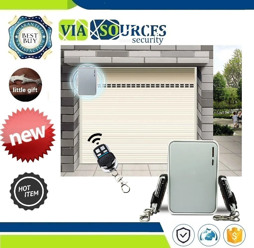 

433mhz rf transmitter with 2pcs remote receiver New Wireless garage door remote control switch Rolling door remote controller