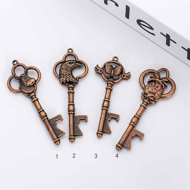 

500pcs/lot Gold Copper eagle buttlefly Retro keyring bottle opener key keychain opener For Wedding party gift Favors