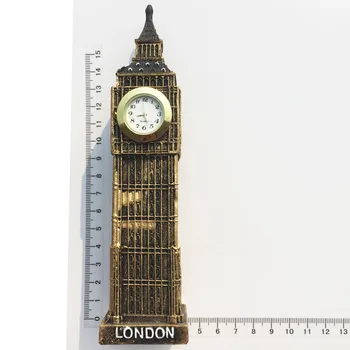 Londyn wielka brytania punkt orientacyjny budynku Big Ben trójwymiarowy rzemiosła pamiątki turystyczne zegar na biurko dekoracji ozdoby tanie i dobre opinie A140 141 142 QUARTZ Metal circular Igła Zegary biurkowe