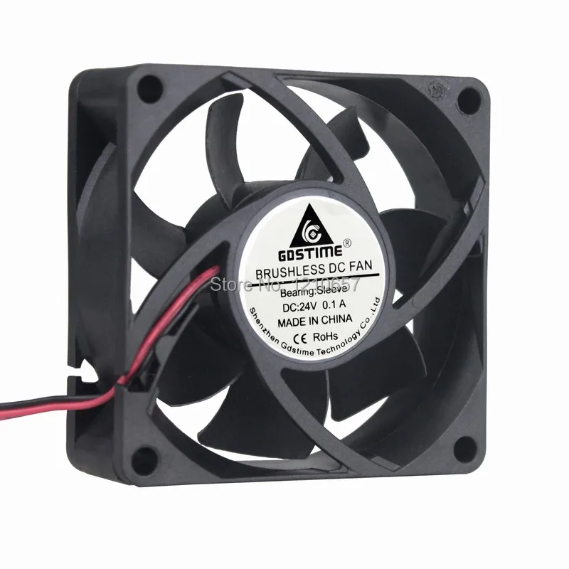 Clearance 100 PCS LOT Gdstime 7025 2Pin 70MM 70 x 70 x 25mm 7CM 24V DC Exhaust Cooling Fan 4