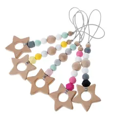 Enfermería bebé sonajero mordedor Natural masticable anillos colgante DIY bebé gimnasio juguetes de Montessori regalo para la dentición Enfermería bebé sonajero mordedor Natural masticable anillos colgante DIY bebé gimnasio juguetes de Montessori regalo para la dentición