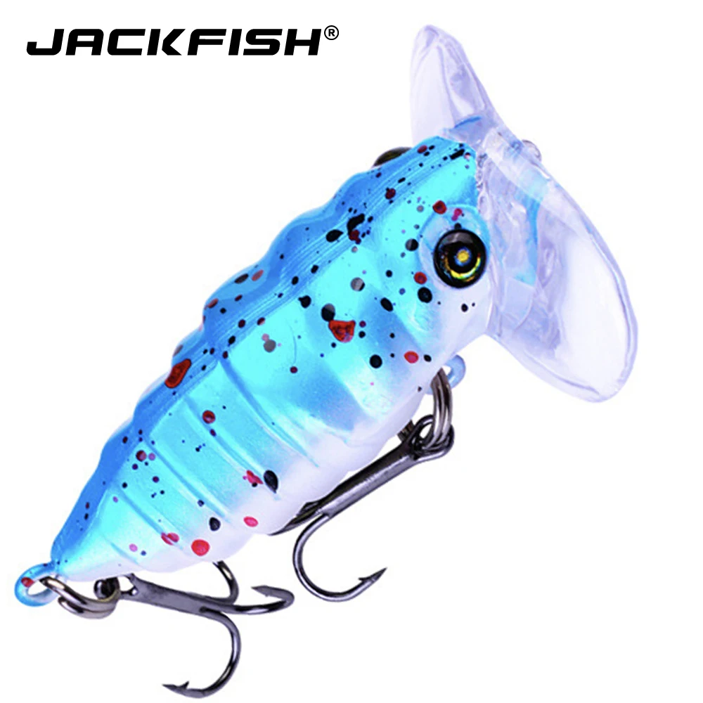 JACKFISH 1 шт. насекомые рыболовные приманки 4 см/5 г рыболовная приманка на окуня cicada iscas artificiais para PESCA, воблер рыболовные снасти