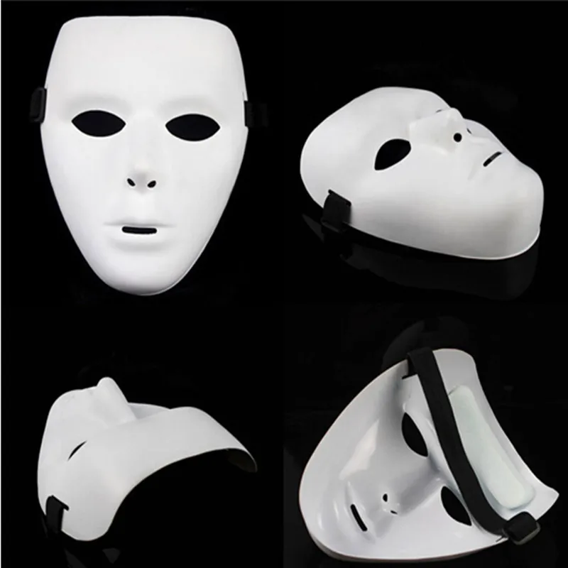 30 шт./лот,, ПВХ, для женщин и мужчин, белая Jabbawockeez маска, хип-хоп танцевальный реквизит, маскарадные маски для косплея