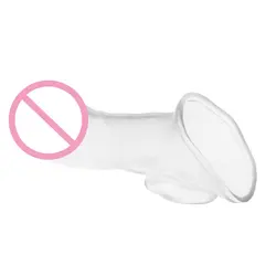 Прозрачные многоразовые презервативы для увеличения мужского пениса интимные товары толстый фаллоимитатор кольца для увеличения пениса