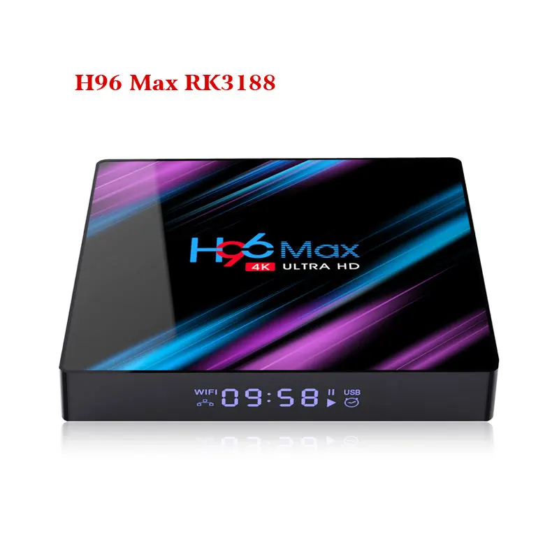 H96 max Rockchip RK3318 Quad-Core Smart TV Box Android 9.0 4 GB 32GB 2.4G/5G Wifi Bluetooth 4.0 Set Top Box 1080 P 3D Media play