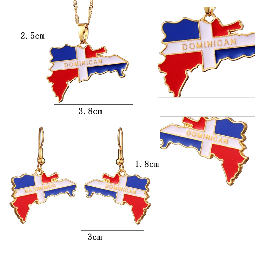 Ethlyn карта и подвески в виде флага серьги ожерелья ювелирные изделия страна символические подарки S277