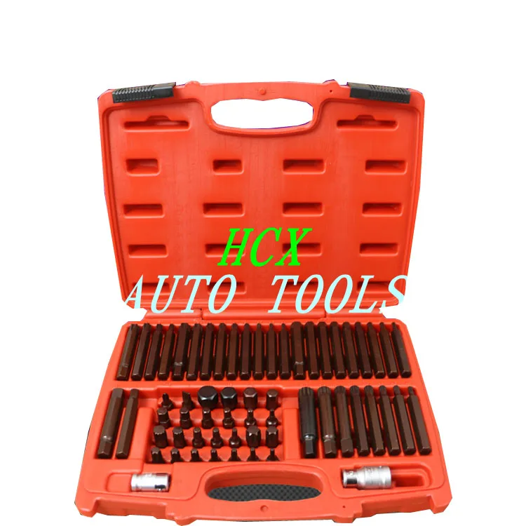

MADE IN TAIWAN 60Pcs Steel S-2 Hexagon Sleeves Revolving sleeve Tool Kit