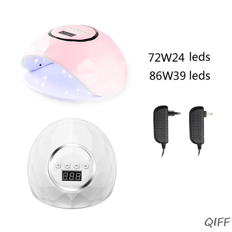 

72W UV 24 LED Lamp Nail Dryer Auto Sensor LCD Display Machine Manicure Gel Polish Curing 4 Timer Nail Art Tools EU/US Plug