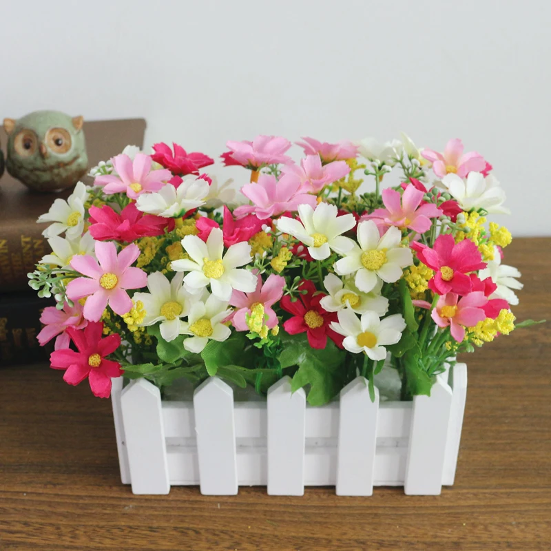 JAROWN Simulation Flower Set Home Living Room Window Lay Wedding Decoration Restaurant  Cafe Decorate Fake Flower Pot Landscape (11)