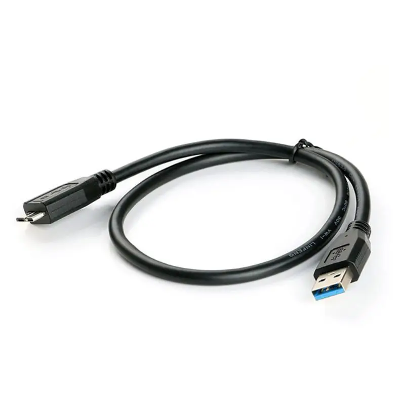 30CM 블랙 미니 휴대용 USB 3.0 남성 A-마이크로 B 데이터 케이블 코드, 외장 하드 드라이브 디스크용 리드와이어
