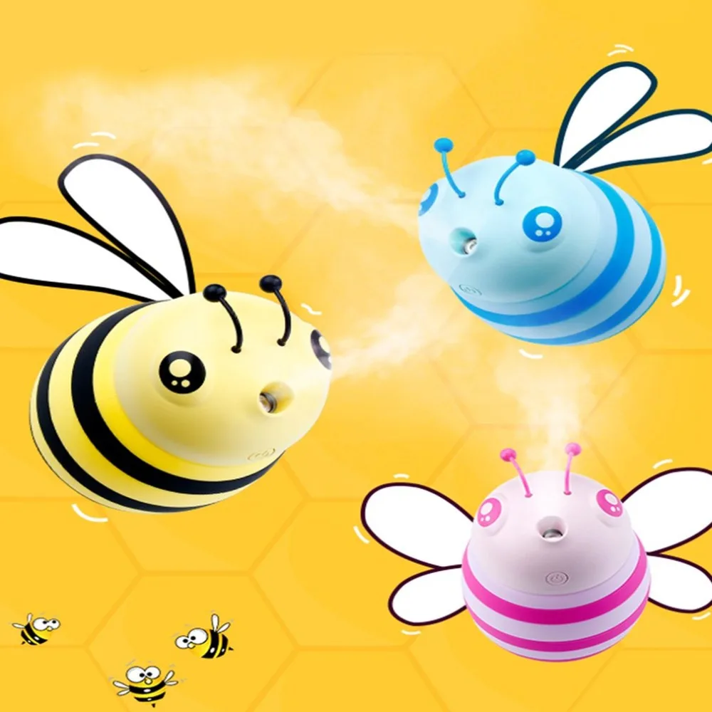 

Bee Shape LED Air Humidifier Portable Air Purifier Universal Home Essential Oil Purifier Mini Night Light Atomization Machine