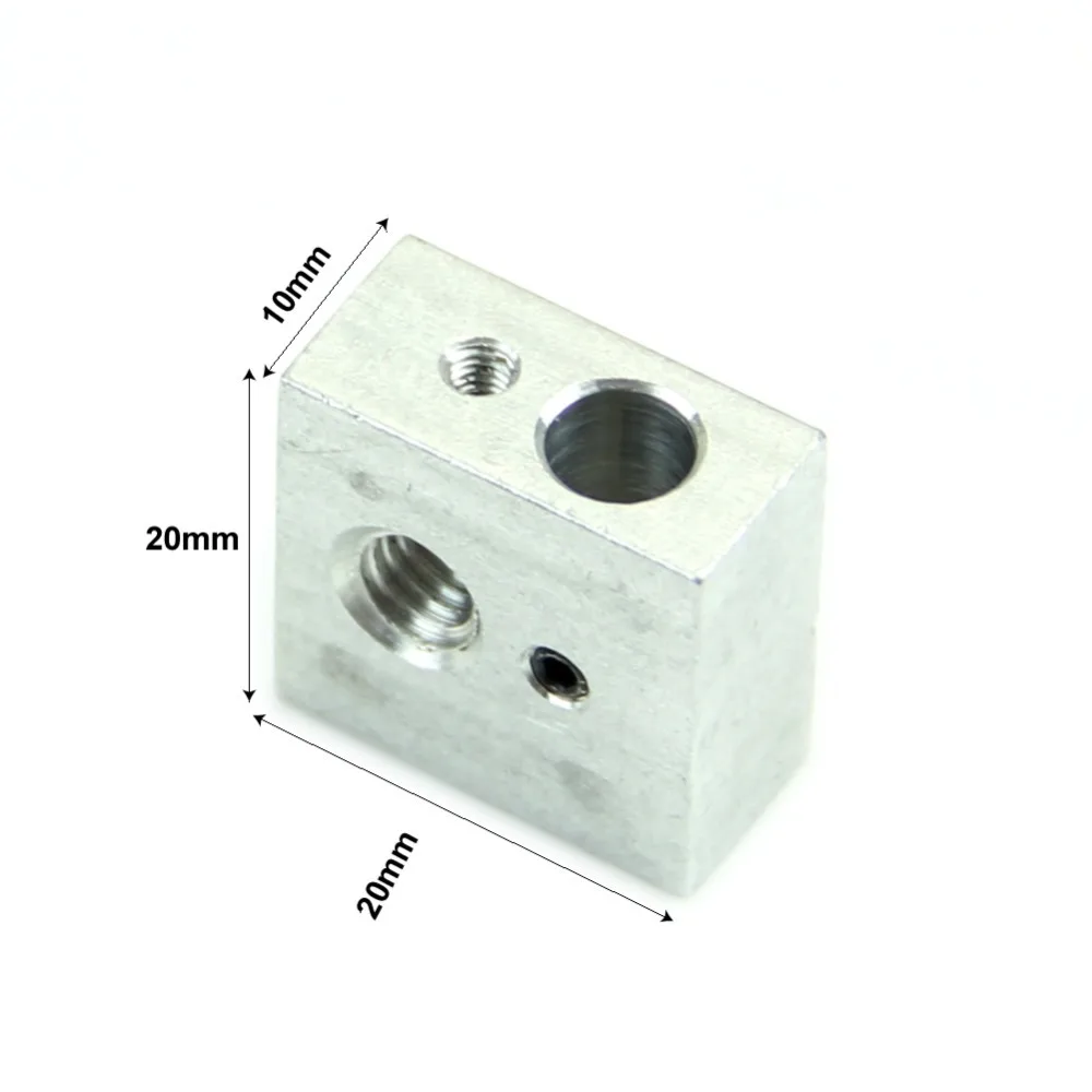 

3D Printing MK7/MK8 Aluminum Block Makerbot Assembly Heater Aluminum for Makerbot 3D Printer MK7 MK8 Extruder Hot End #K400Y#