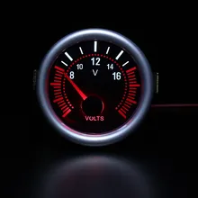 2 «52 мм Универсальный серый Авто Цифровой светодиодный 12 В Напряжение Вольтметр Манометр