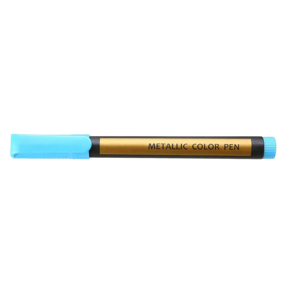 Blue 1 шт. металлические фломастеры с металлическим блеском для каллиграфии DIY 12 цветов на выбор для бумажных карт Rock Mayitr - Цвет: Blue