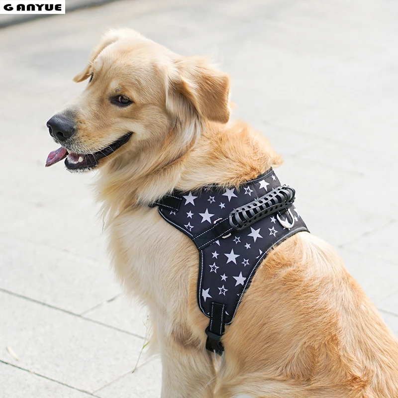 

Ganyue Small Medium Large Big Dog Reflective Harness With Handle Pet Service Dog Vest Padded Adjustable Harness K9 all Season