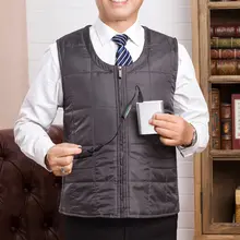 Мужской зимний жилет с электрическим подогревом, верхняя одежда для женщин, беспроводной комплект с курткой с подогревом и зарядным устройством на 10000 мАч