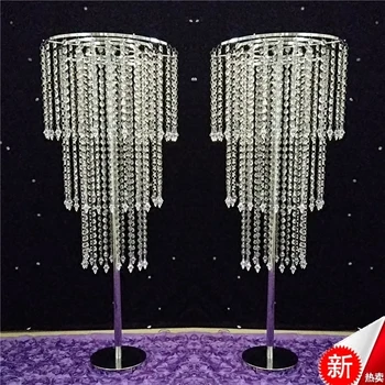 

10pcs/2pcs 100cm Tall Crystal Pillar Flower Stand Aisle Column Road Leads Wedding Centerpiece Event Decoration