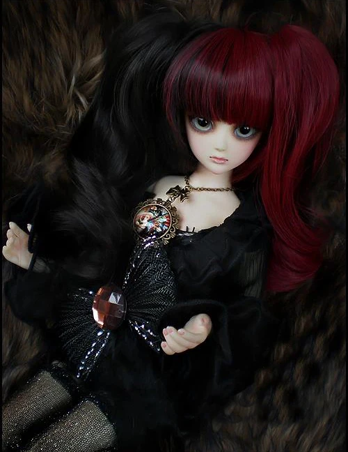 D01-P132 детская игрушка ручной работы 1/3 1/4 Аксессуары куклы BJD/SD кукольный парик красные волосы 1 шт