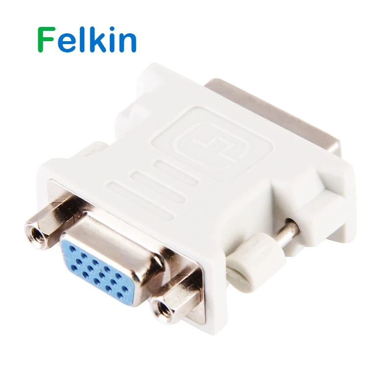 Felkin DVI в VGA адаптер конвертер DVI 24+ 5 Pin штекер VGA Женский 1080P видео конвертер для HDTV монитора компьютера ПК ноутбука