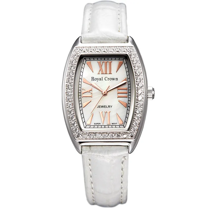 Elegant Shell Women s Watch Japan Quartz Hours Best Fashion Dress Leather Bracelet Luxury Rhinestones Girl