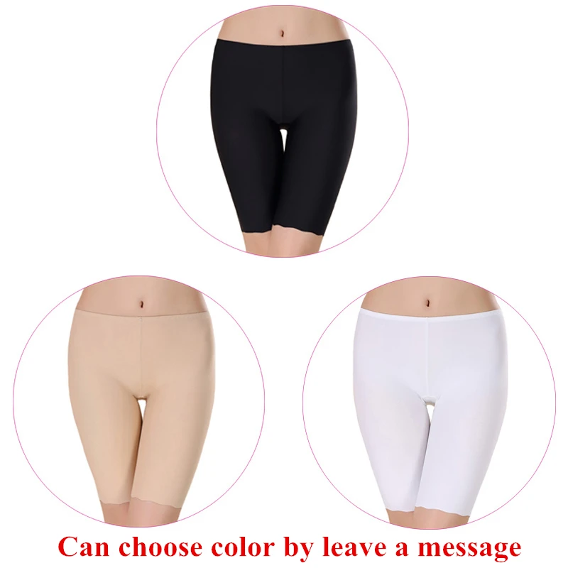 Random 3 Color 3 шт./компл. Для женщин безопасности Короткие штаны Бесшовные Ice Silk Трусы-шорты, трусы-боксеры Femme из модифицированного вискозного волокна Трусики-брифы безопасности нижнее бельё для девочек брюки для девочек - Цвет: Random 3 Color