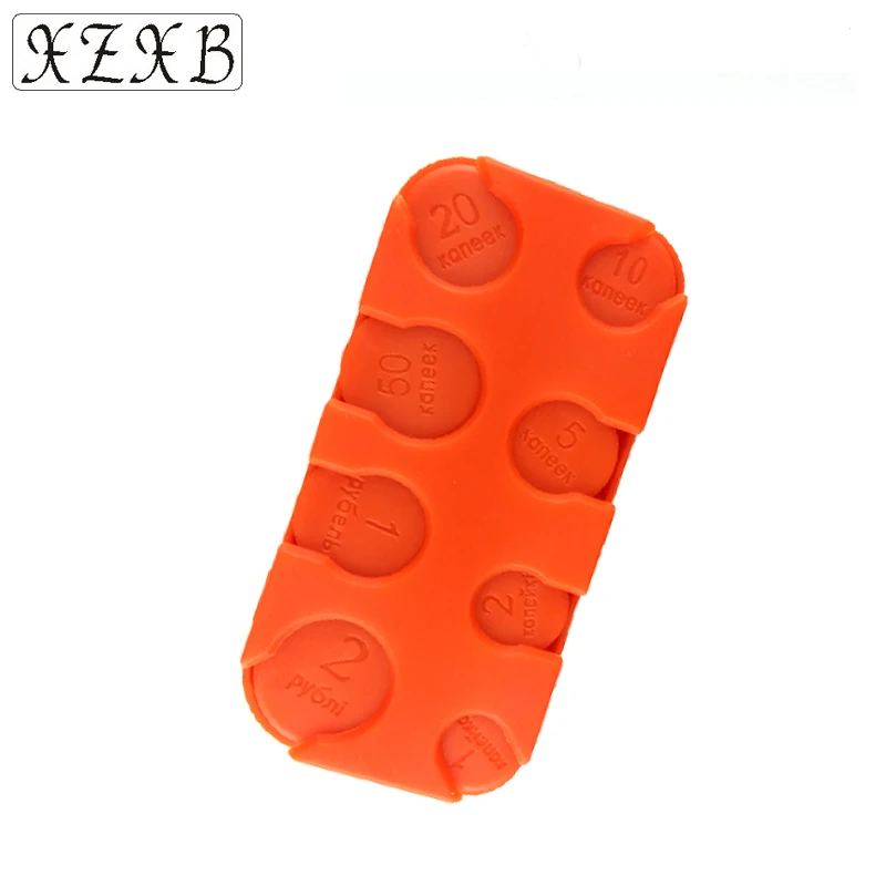 

XZXB Belarusianr Ruble Coin Case Hot Selling High Capacity ABS New Euro Coin Box Zero Purse Plastic Coin Box Euro Coins Purse