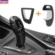 Углеродного волокна Шестерни Цельнокройное Панель Frame Стикеры отделкой Шестерни ручку крышки для BMW 1 2 3 4 серии F20 F21 f22 F23 F30 F31 F34 F32 F33 F36