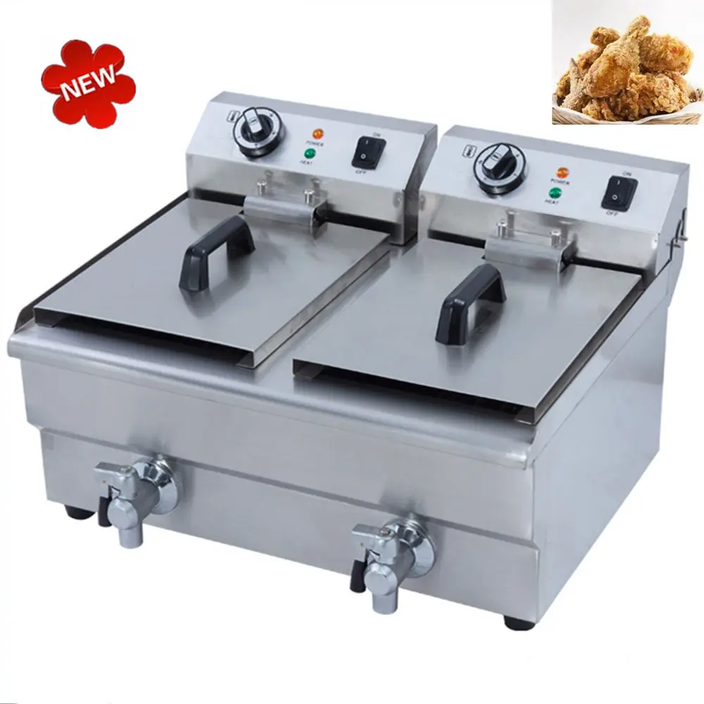 220V Large Capacity Commercial Use Restaurant Hotel Deep Fryers Oil