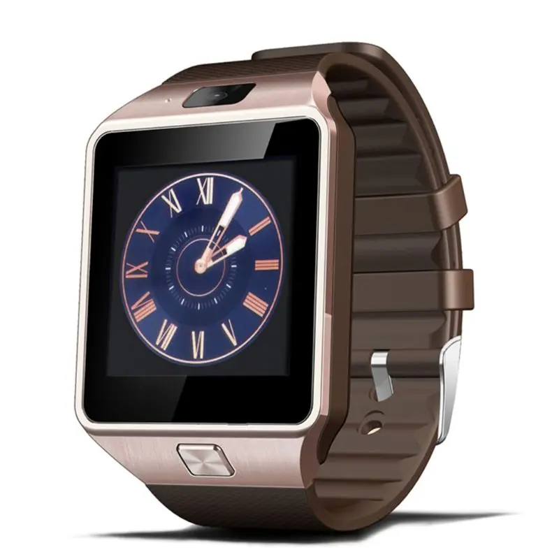 Высокое качество DZ09 анти-потеря Удаленная камера Bluetooth умные наручные часы Smartwatch для Android телефонные звонки подарки для детей - Цвет: Золотой