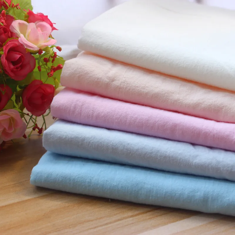 

Cotton Cloth Washing Crepe Knit Plain Thin Shirt DIY Handmade Clothes