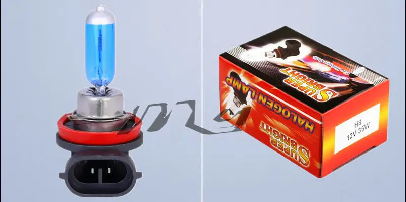 2pcs H8 35W Halogen Bulbs super white Headlights fog lamps light running Car Light Source parking 6000K 12V day High Power 5