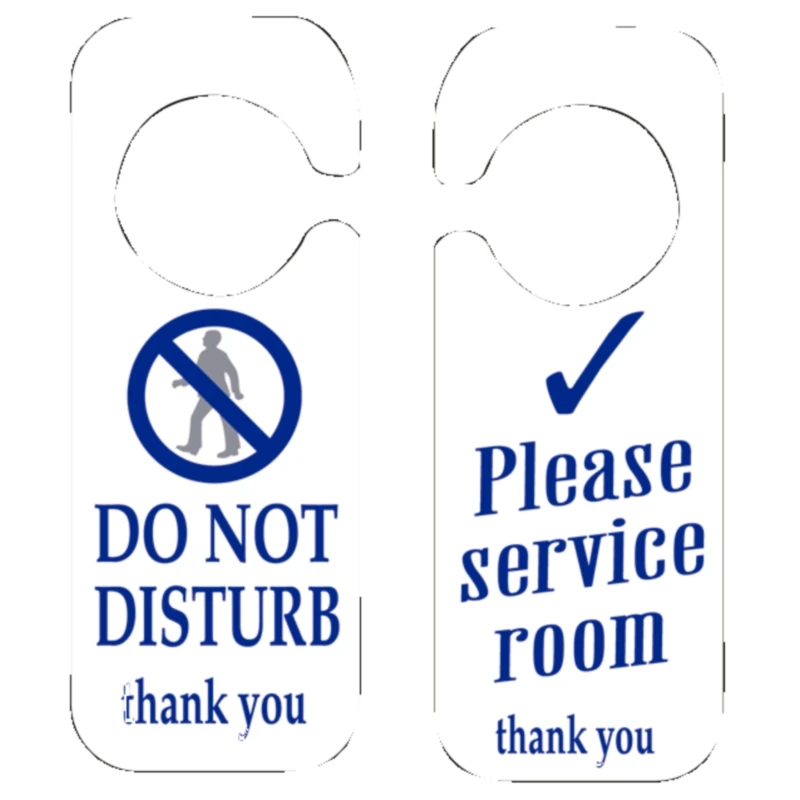 10 Pcs Safety Signs Do Not Disturb / Please Service Room Sign, Double sided Ideal Door Hanger