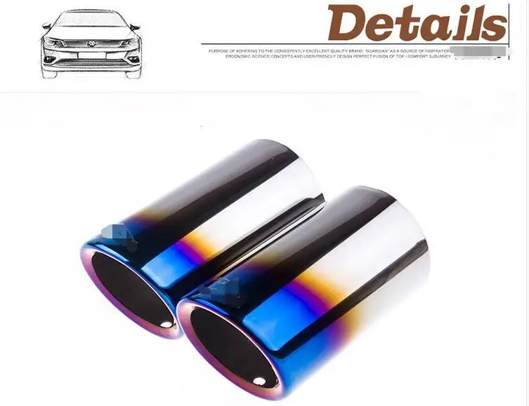 Stainless Steel Rear Exhaust Muffler Outlet End Tip Tail Pipe Chrome