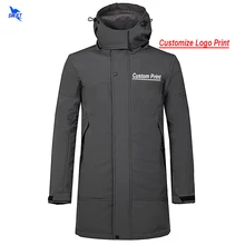 Мужская Флисовая флисовая куртка с принтом на заказ, длинная куртка с капюшоном, ветрозащитная водонепроницаемая Спортивная одежда для катания на лыжах
