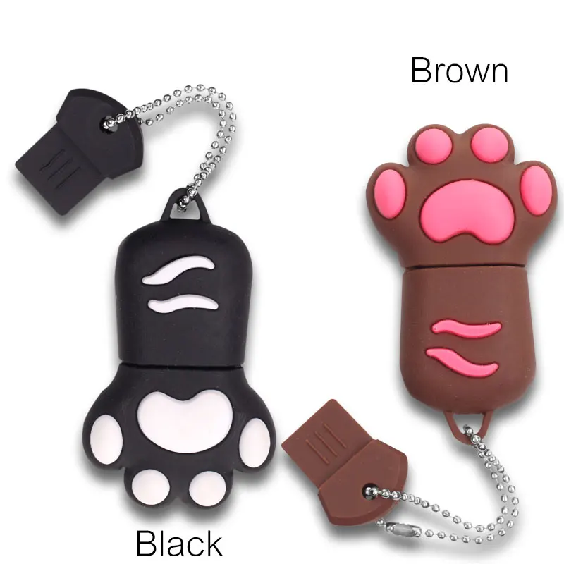 USB флеш-накопитель в форме когтя медведя из мультфильма, 4 ГБ, 8 ГБ, 16 ГБ, 32 ГБ, 64 ГБ, USB 2,0, флеш-накопитель с изображением следов медведя, флешки