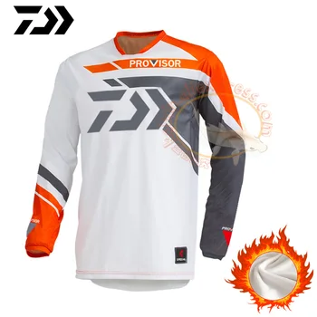 

New Arrive Plus Velvet Winter Daiwa Dawa Men Fishing Shirt Breathable Hygroscopicity Keep Warm Anti-UV Fishing Clothing XS-5XL