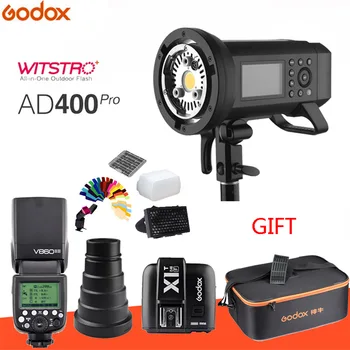 

Godox AD400Pro WITSTRO integrated outdoor flash lithium battery TTL HSS, with V860II flash+SN04+X1T trigger for canon Sony Nikon