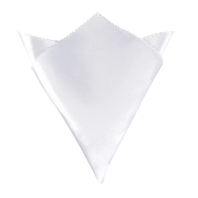 OurWarm 12 дюймов сатин полиэстер свадебный стол салфетки носовой платок 6 цветов для ресторана ужин Свадебный банкет украшения - Цвет: White