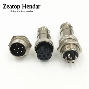 

50 Set GX16 6 Pin 16mm Male & Female Adapter Chassis Mount Socket Plug Aviation Plug Interface Connector