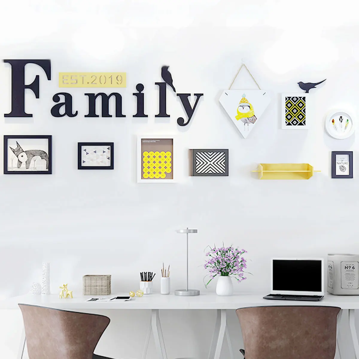 

18Pcs/Set Europe Style Black White Picture Photo Frame Wall Frames Set Wooden Family Picture Frame Sets Home Hallway Wall Decor