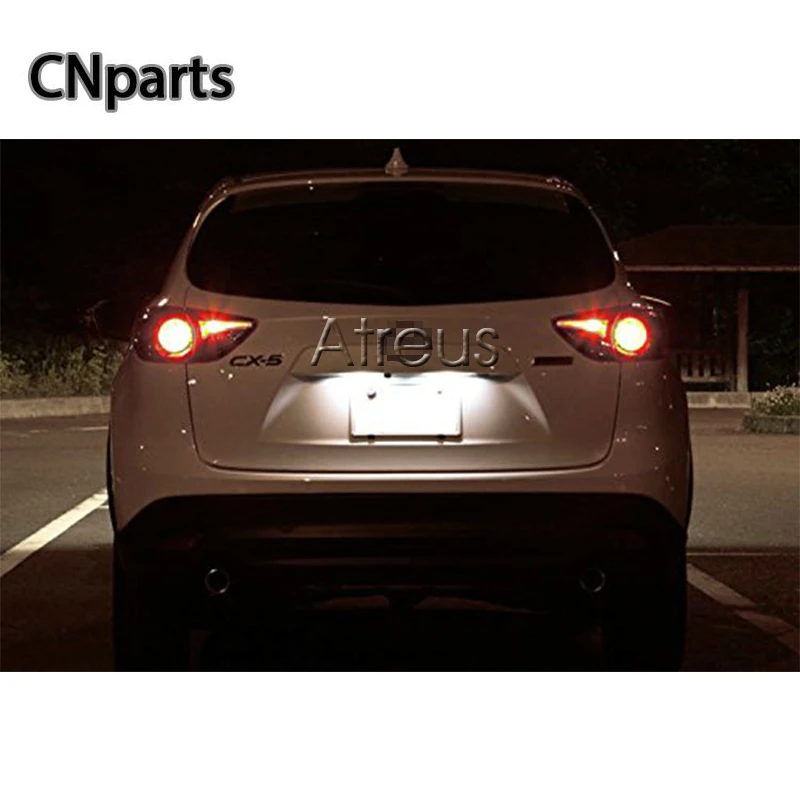 CNparts 2Pcs Car For Mazda 6 03 CX 5 13 CX 7 LED License Plate Light